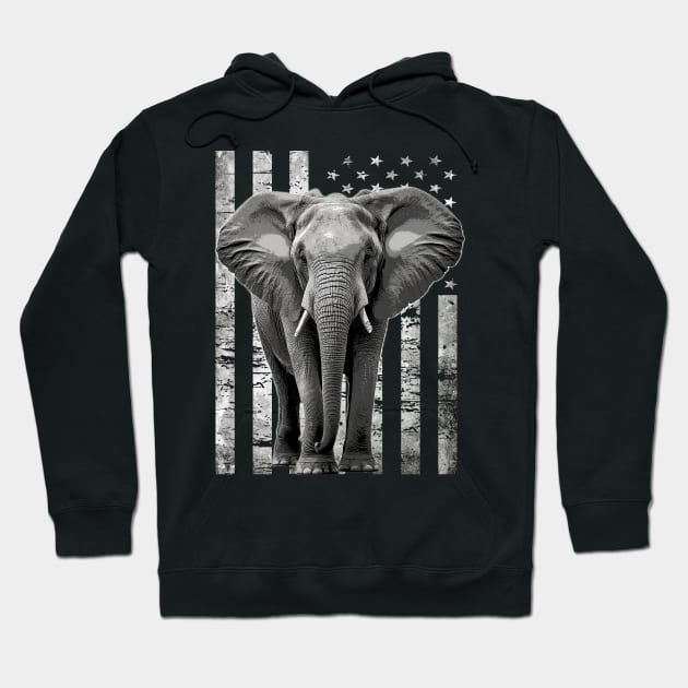 Trunk Tales Elephant Dreams, Tee Talk Triumph for Animal Admirers Hoodie by Gamma-Mage